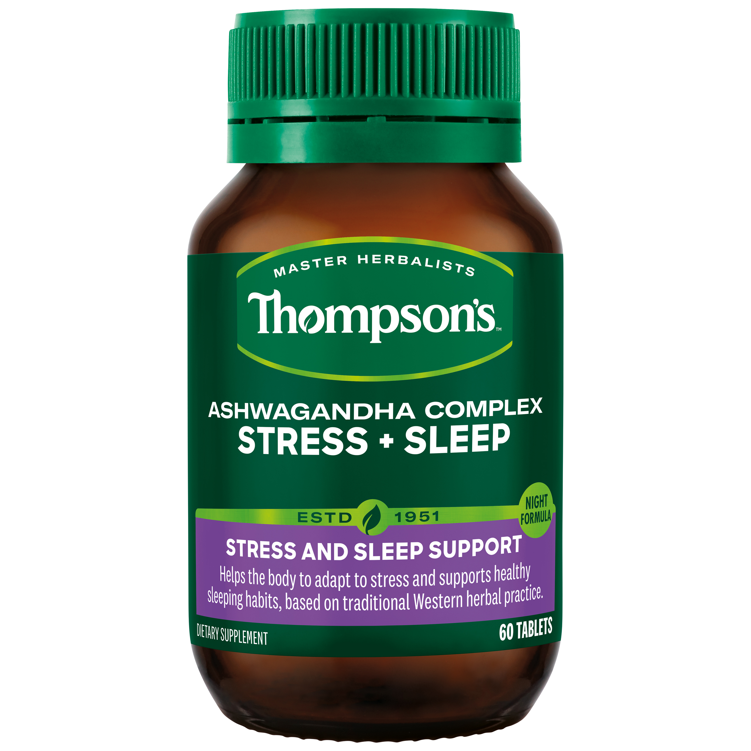 Thompsons Ashwagandha Complex Stress + Sleep 60 Tablets